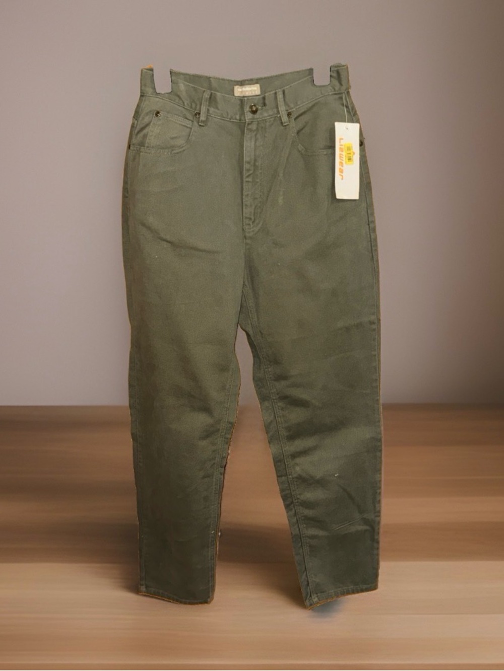 NWT Liz Claiborne Lizwear Women’s Olive Relaxed Fit Twill Jeans-8S